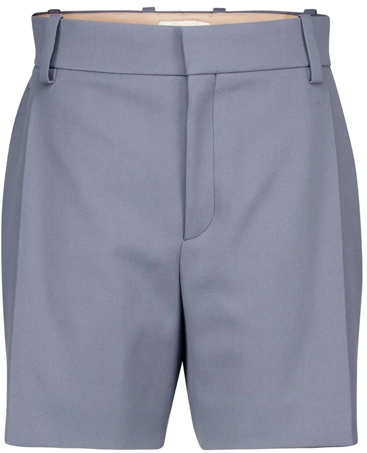 Wool twill shorts
