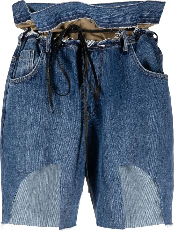 Distressed Cotton Shorts