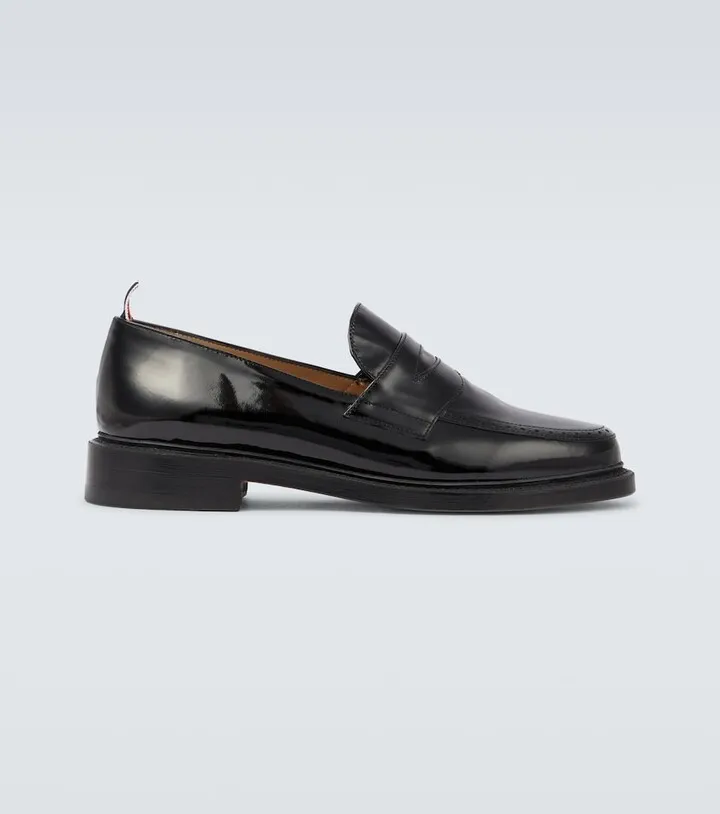 Polished leather penny loafers