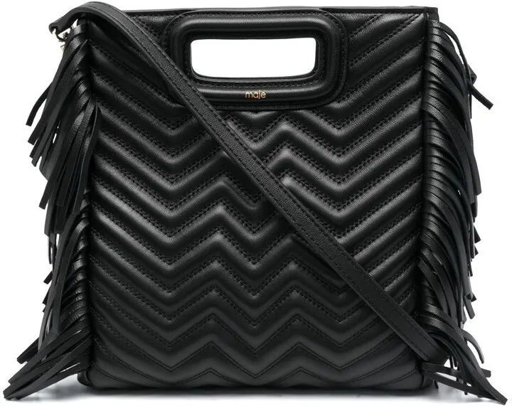 Quilted Fringed Tote Bag