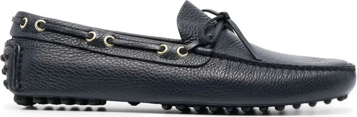 Lace-Up Leather Loafers