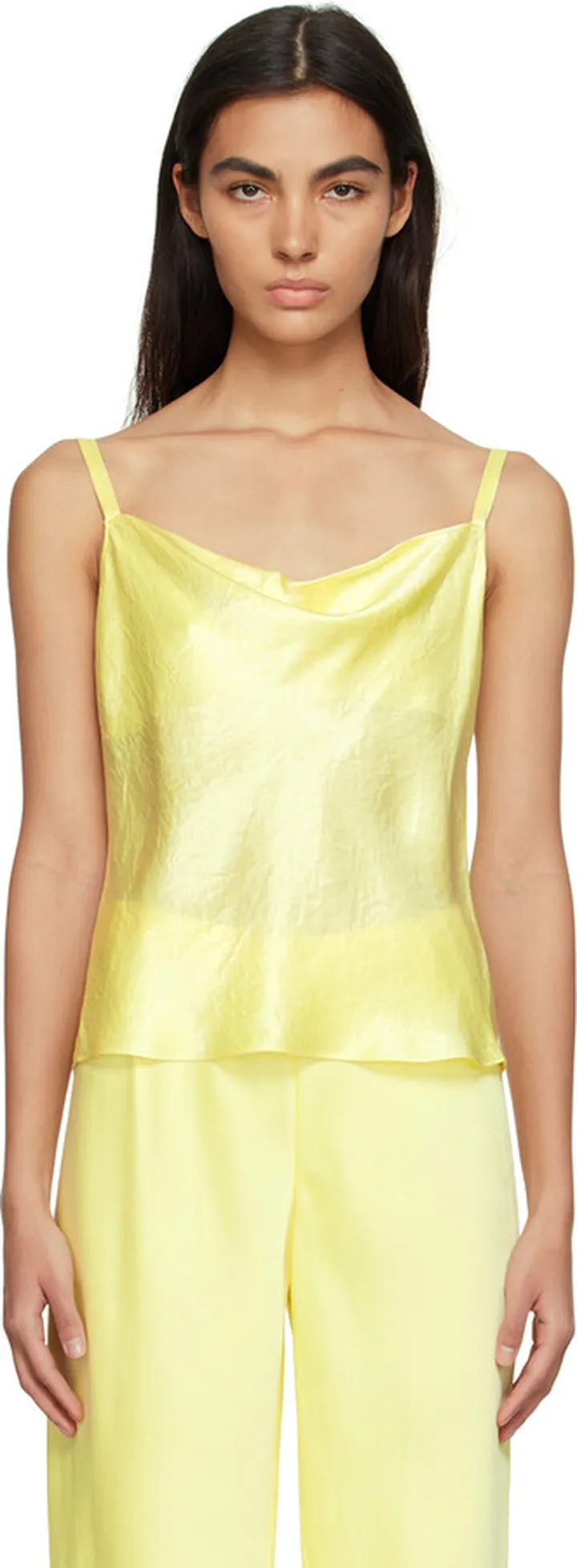 Vince Yellow Cowl Neck Camisole