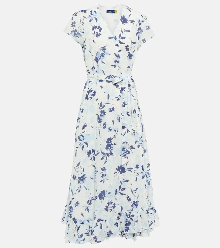 Floral cotton midi dress