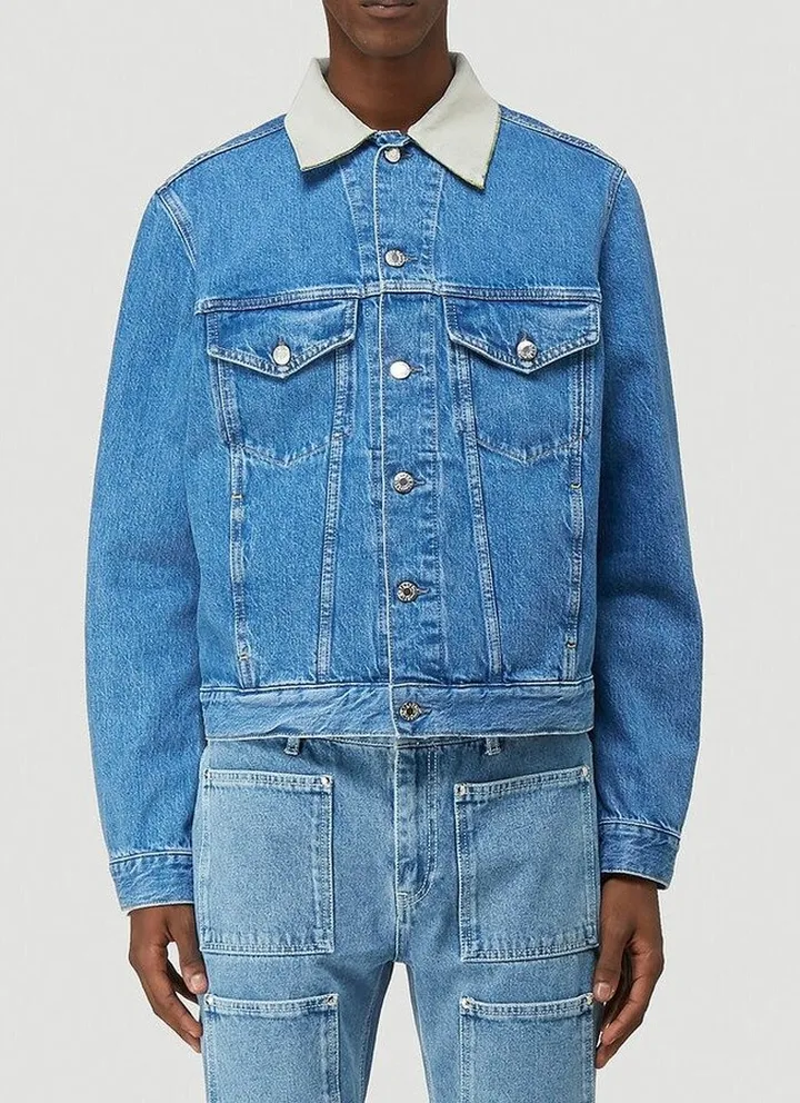 Helmut Lang Contrast Collar Denim Jacket