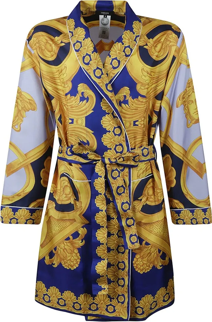 Heritage Print Tie-waist Robe