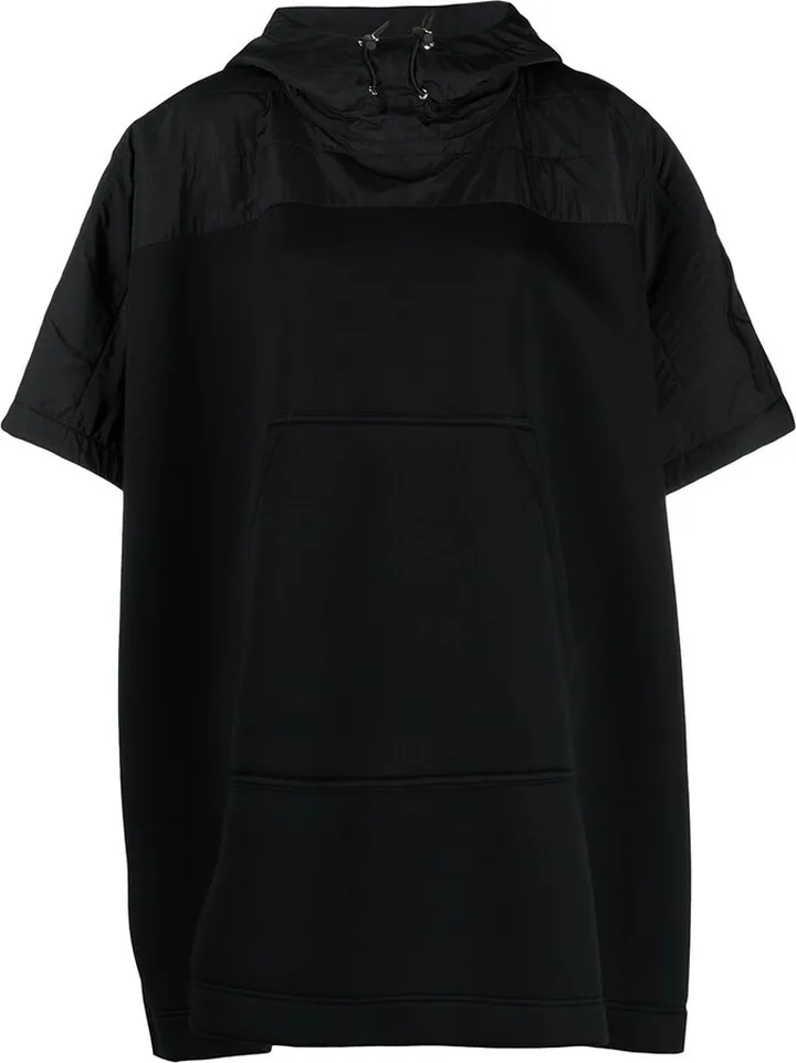 Drawstring Short-Sleeve Cape