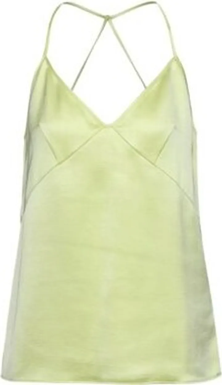 Satin regular-fit camisole top with crossed straps