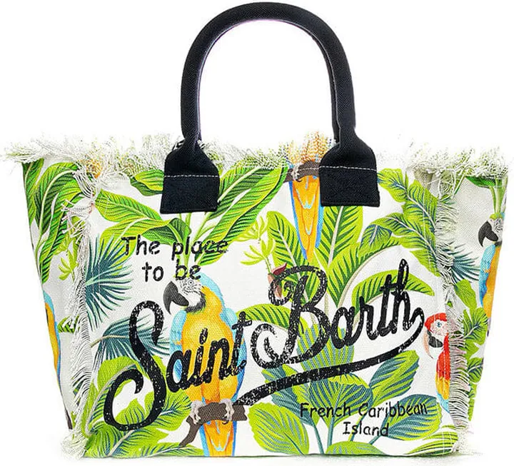 Vanity Shoulder Bag With Tropical Print