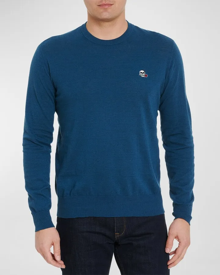 Men's Drifters Cotton-Linen Crewneck Sweater