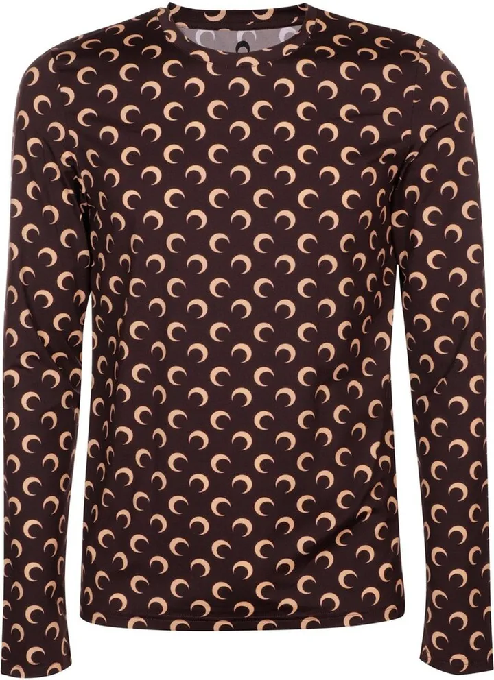 Crescent Moon-printed Crewneck T-shirt