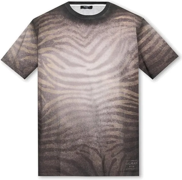 Balmain Animal Motif Printed Crewneck T-Shirt