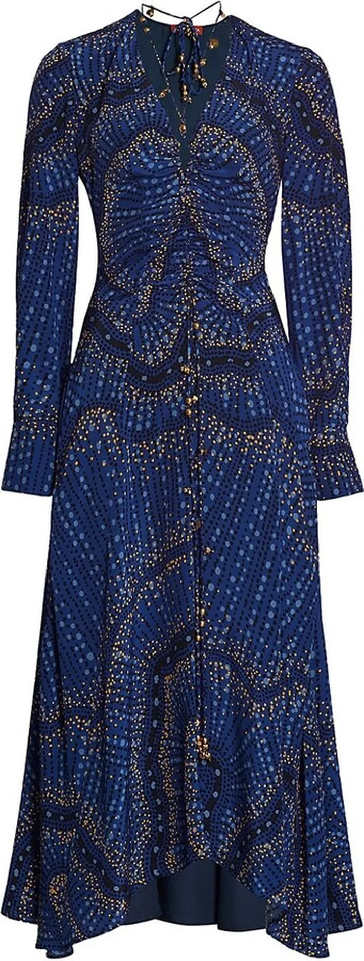 Mila Printed Silk Midi-Dress