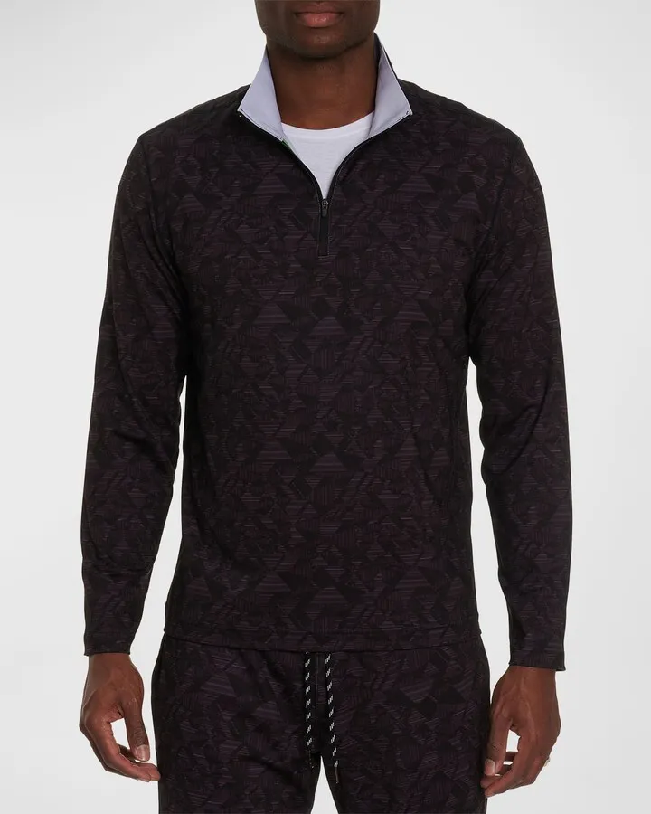 Men's Avelino Stretch Quarter-Zip Sweater