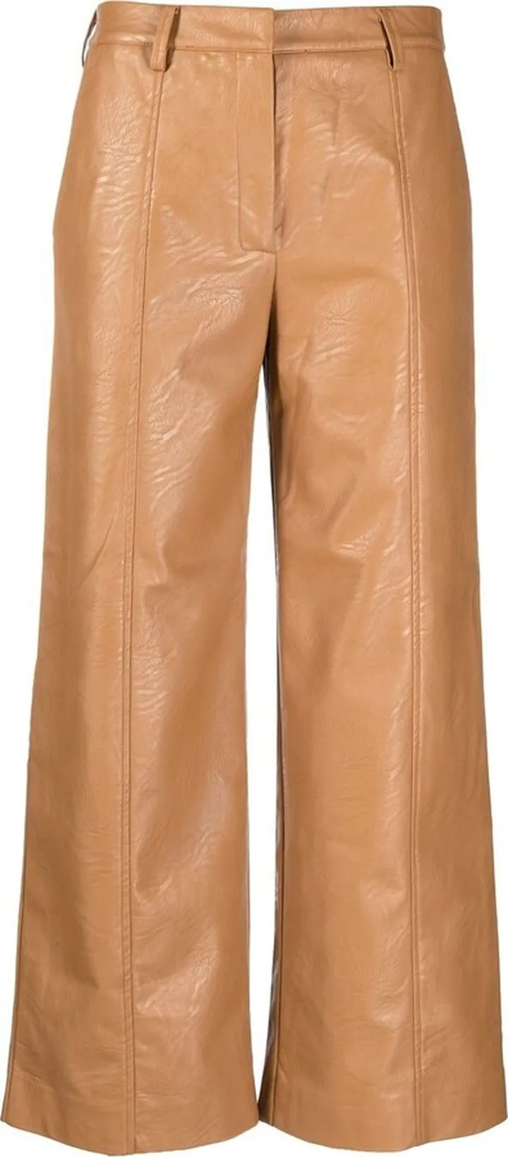 Cropped Vegan Leather Trousers