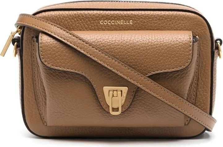 Leather Logo-Print Crossbody-Bag