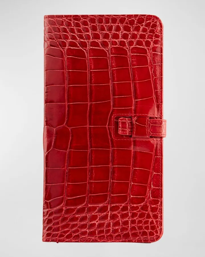 Men's Classic Alligator Tabbed Travel Organizer