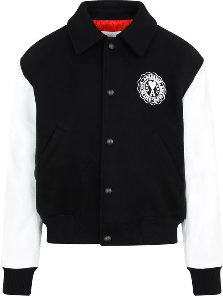 AMI Paris Ami De Coeur Buttoned Bomber Jacket