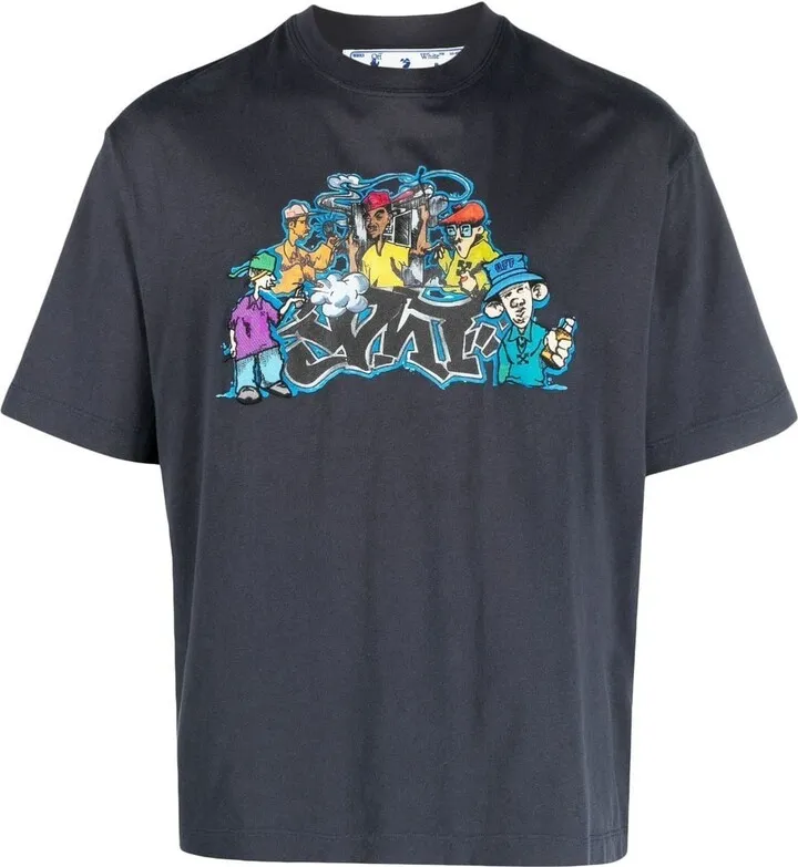 Graffiti logo-patch T-shirt
