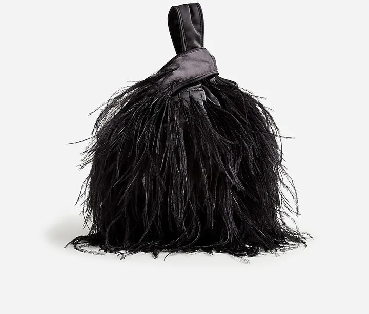 Santorini bag with feathers