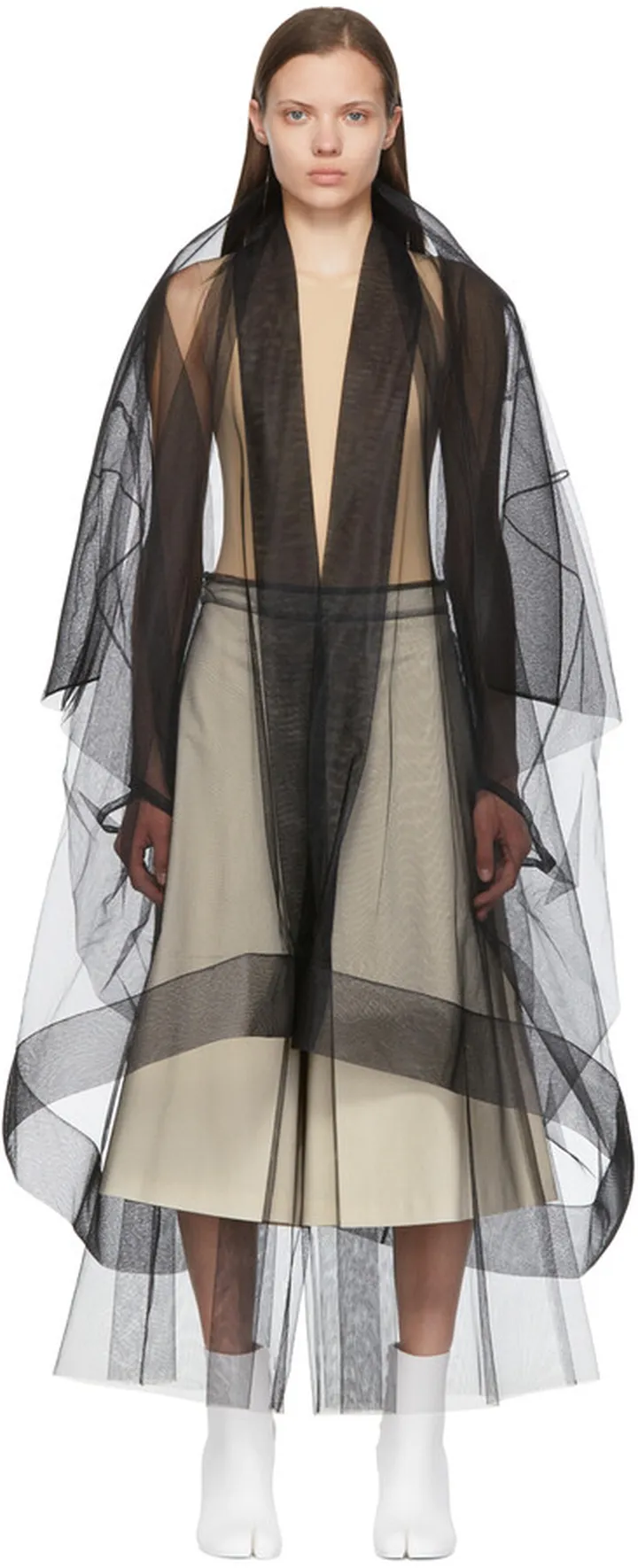 Maison Margiela Black Nylon Coat