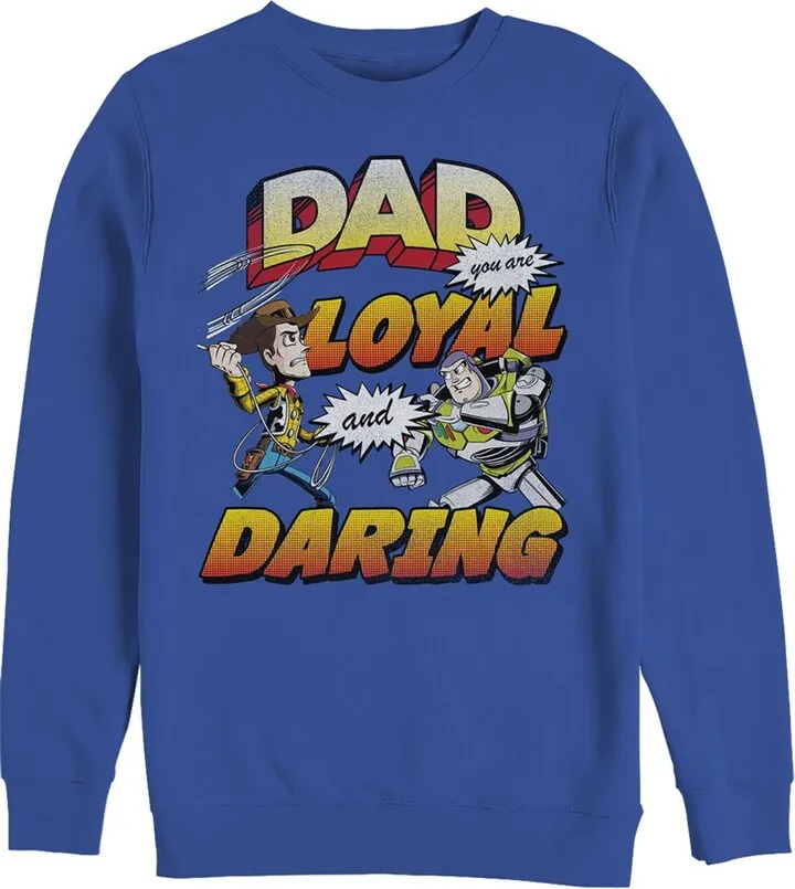 Men's Toy Story Father's Day Buzz & Woody Sweatshirt - Royal Blue - 3X Large