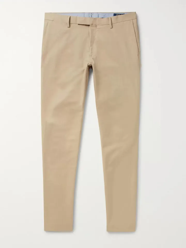 Slim-Fit Stretch-Cotton Twill Chinos