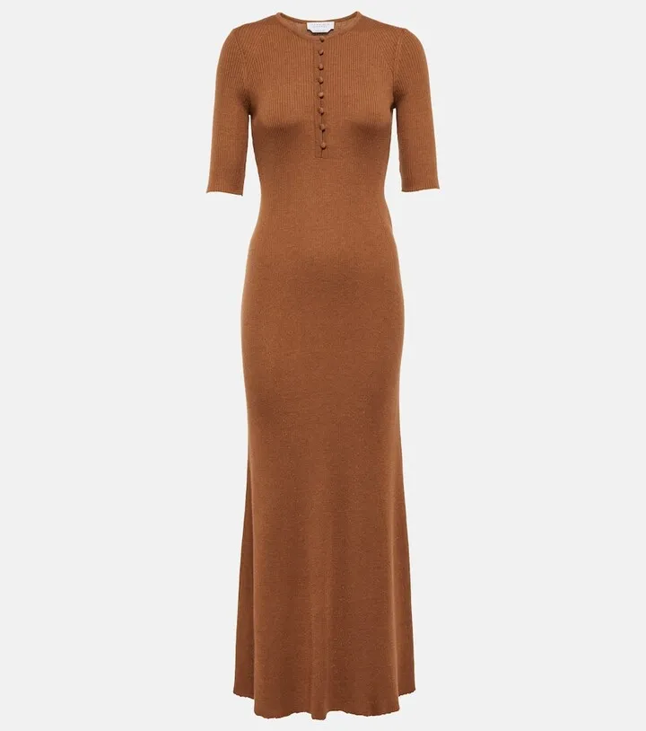 Johanna ribbed-knit maxi dress