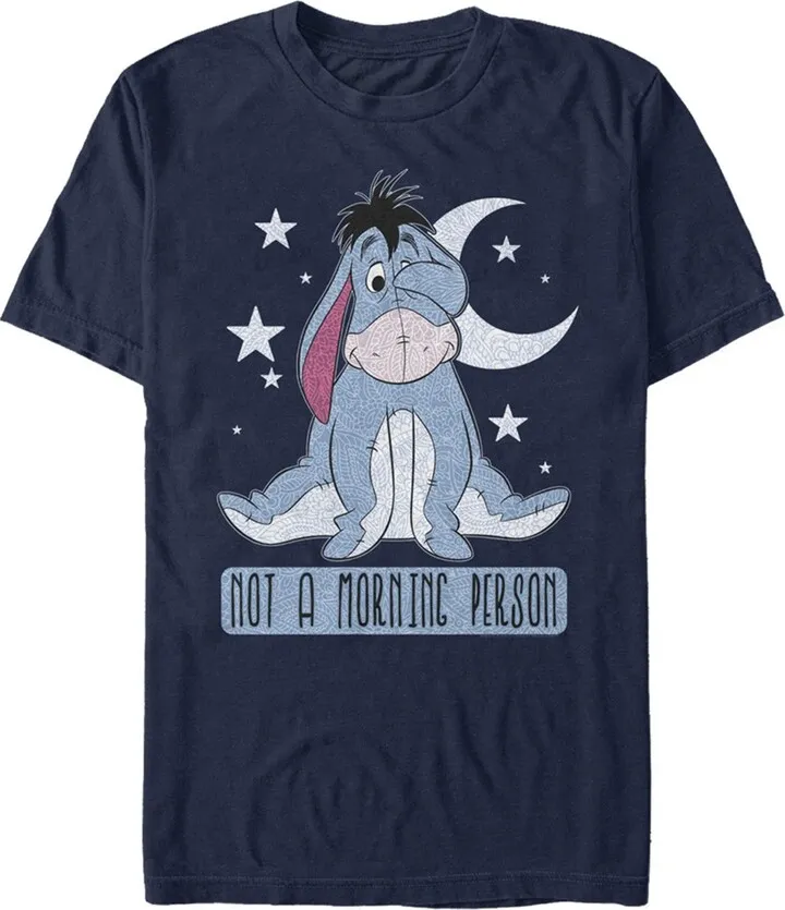 Men's Winnie the Pooh Not a Morning Person T-Shirt - Navy Blue - Large
