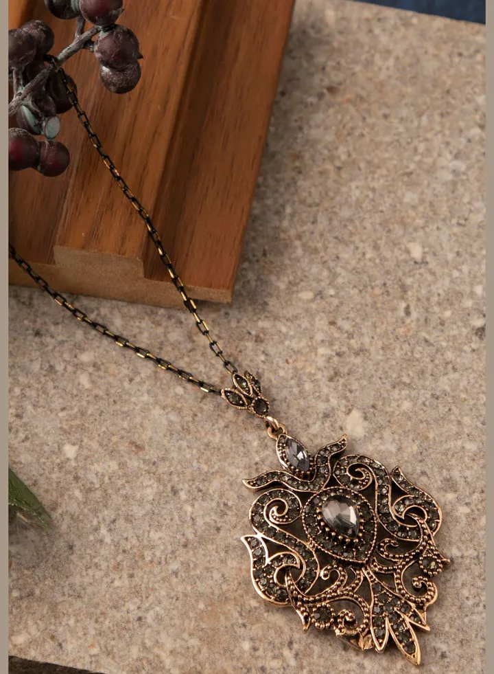 Gold Plated Designer Stone Necklace