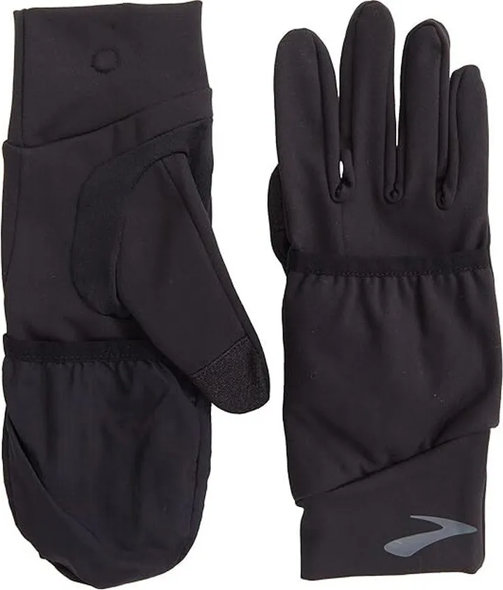 Brooks Draft Hybrid Gloves (Black) Extreme Cold Weather Gloves