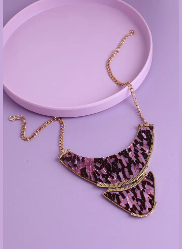 Gold Plated Designer Stone Party Necklace For Women