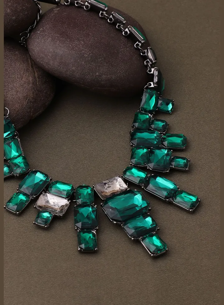 Gold Plated Designer Stone Necklace