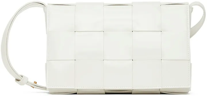 Bottega Veneta White Small Cassette Bag