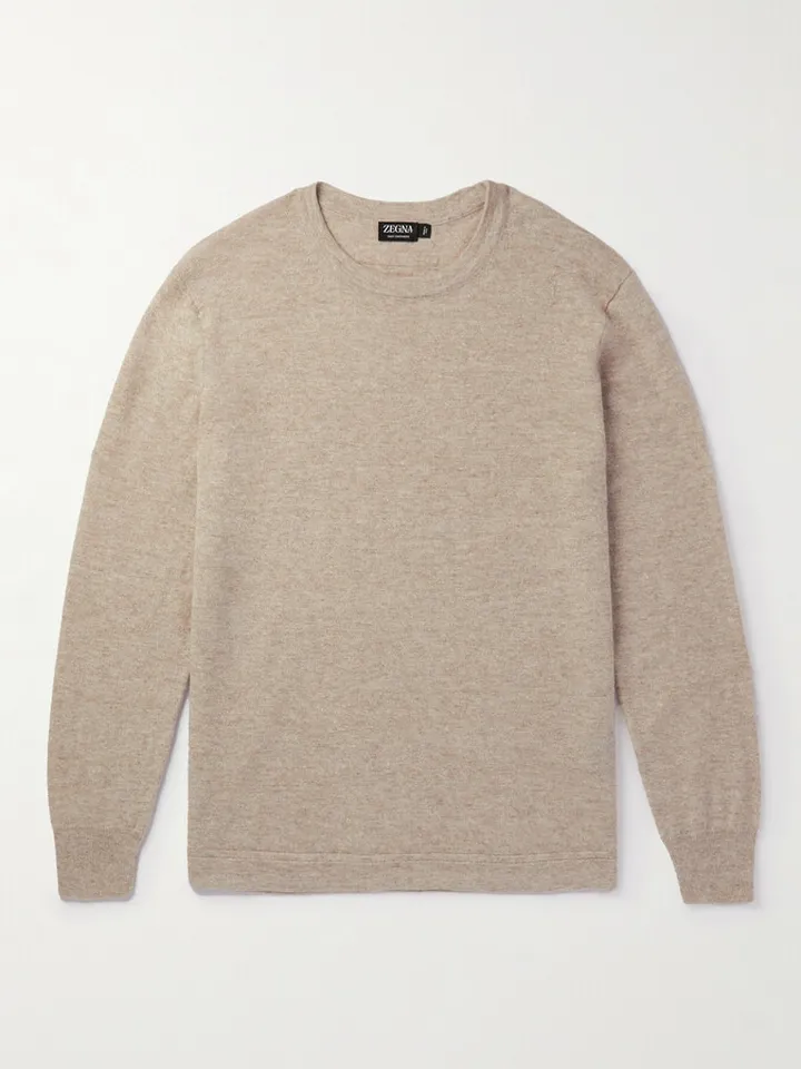 Oasi Cashmere and Linen-Blend Sweater