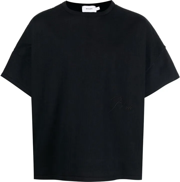 logo-embroidered T-shirt