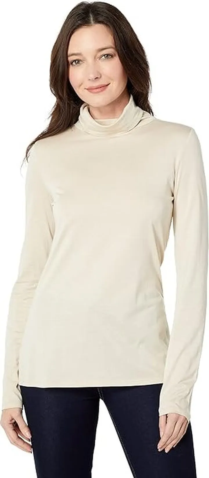 Pendleton Long Sleeve Turtleneck (Sand) Women's Clothing
