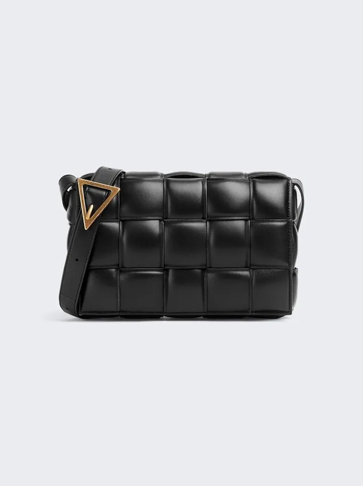 Intreccio Crossbody Bag Black and Gold