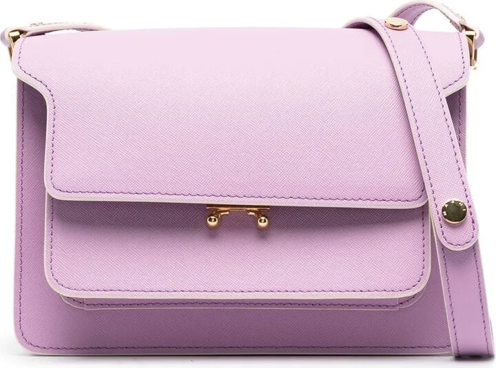 Trunk leather shoulder bag