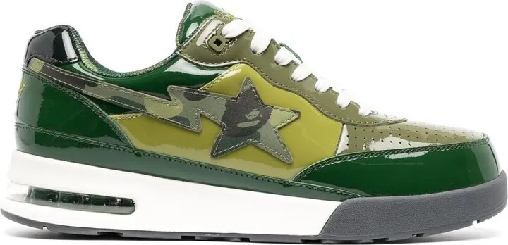 Patent-Leather Low-Top Sneakers