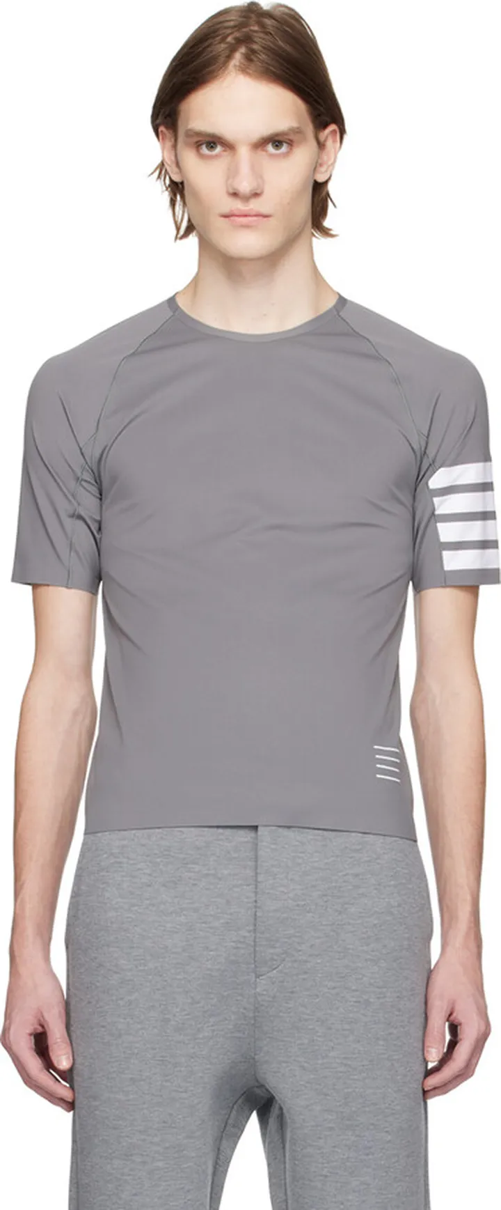 Thom Browne Gray Compression T-Shirt