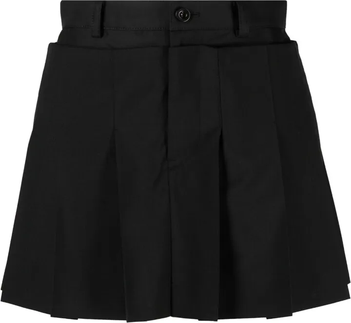 Pleat-Detail Shorts