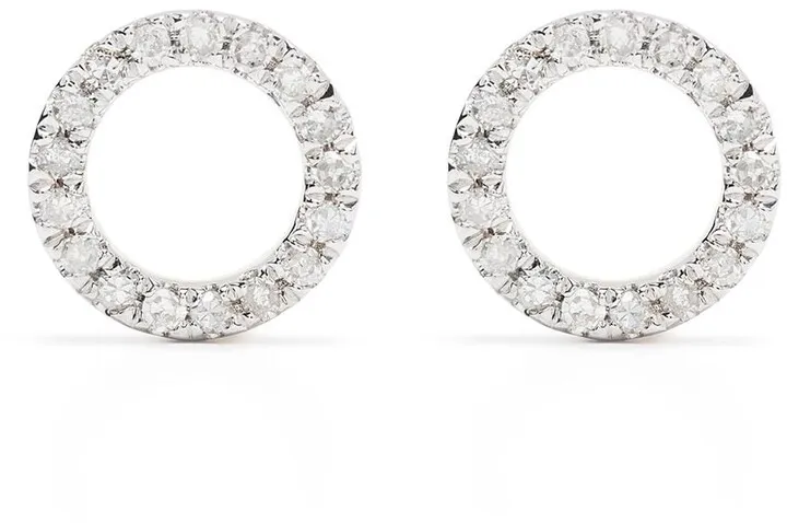 18kt yellow gold diamond Circle earrings