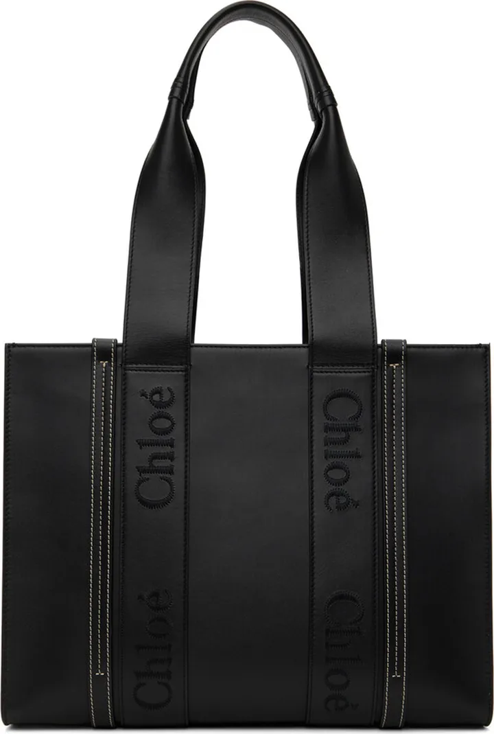 Chloé Black Medium Woody Tote