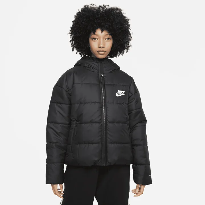 Women's Nike Sportswear Therma-FIT Repel Hooded Jacket in Black