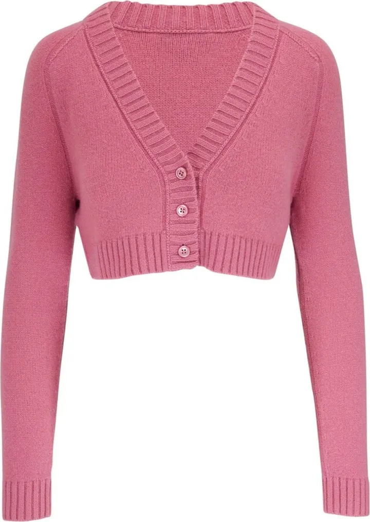 V-neck cropped cardigan