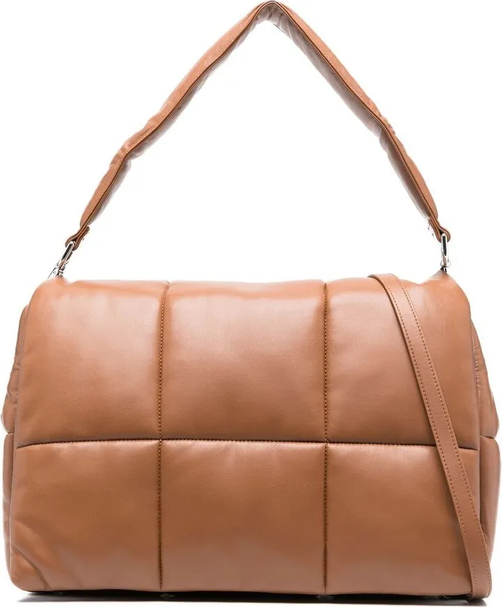 Padded Faux-Leather Shoulder Bag