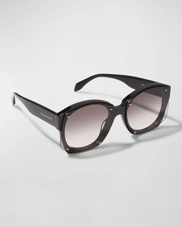 Spike Stud Square Acetate Sunglasses