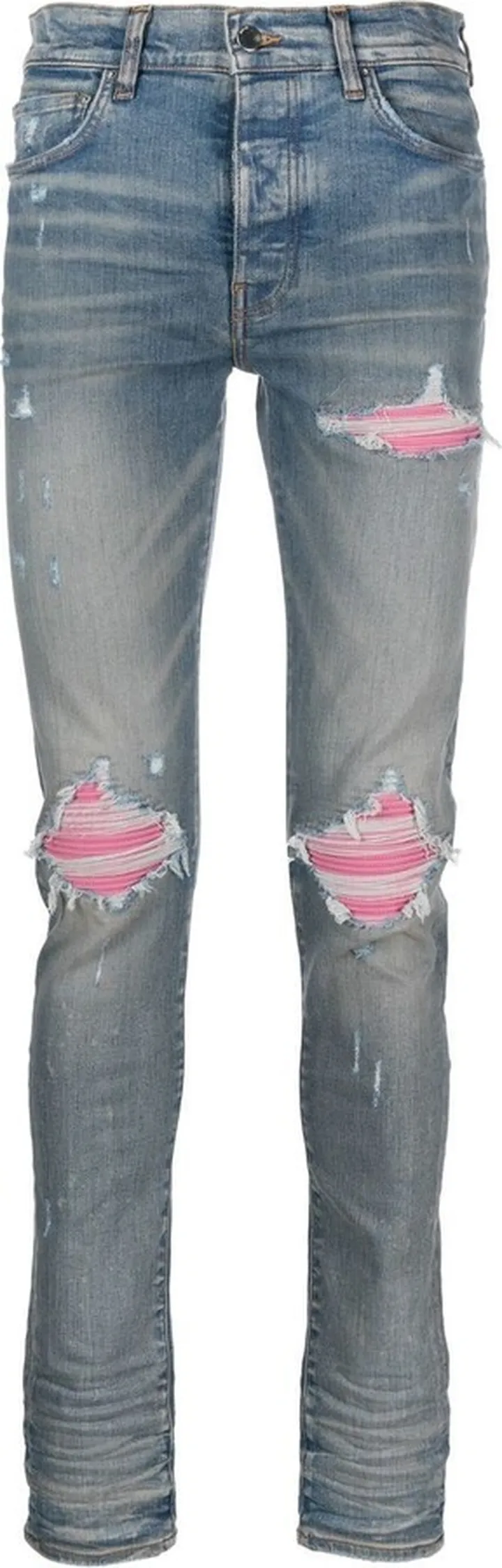Blue Distressed Skinny Jeans