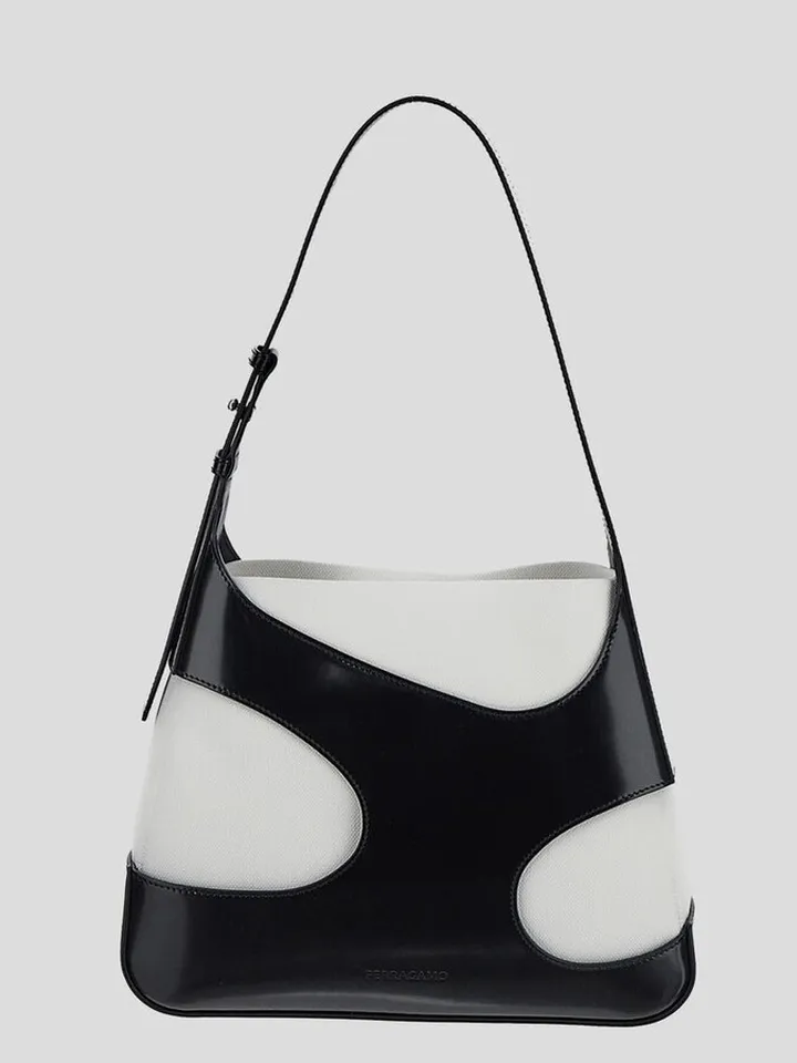 Salvatore Ferragamo Cut-Out Detailed Logo Debossed Shoulder Bag