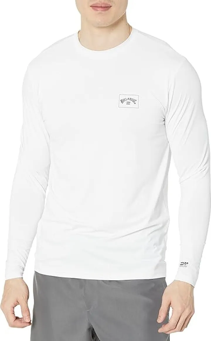 Billabong Arch Mesh Loose Fit Long Sleeve Surf Tee (White) Men's Swimwear